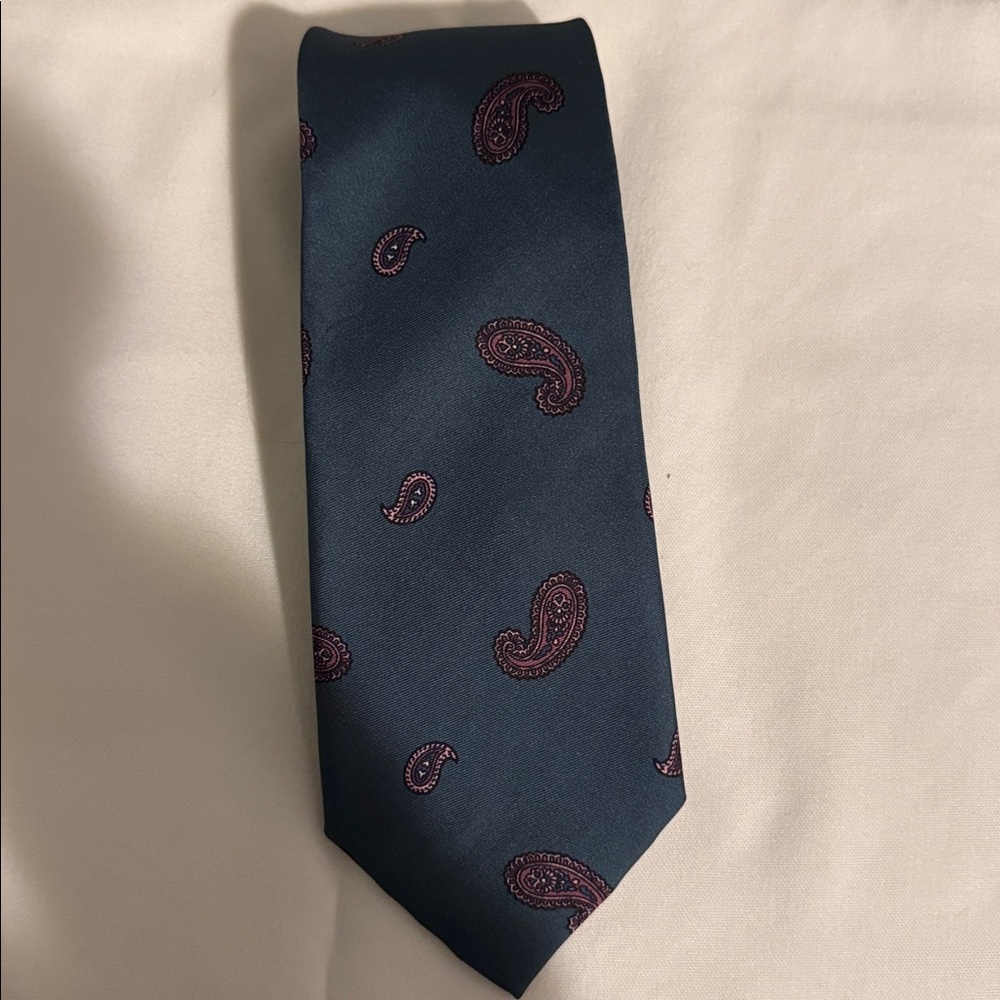 Paisley Patterned Tie - Blue and Purple